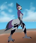  accipitrid accipitriform anthro avian beak bird digital_media_(artwork) eagle feathers female hi_res invalid_tag lion_guard martial pose solo 