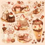  butter cream food food_focus fruit highres meringue milk nao_(bestrollever) strawberry strawberry_slice 