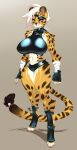  5_fingers anthro ash_(extremedash) bair big_breasts biped breasts cheetah clothed clothing countershade_fur countershade_torso countershading digitigrade extremedash felid feline female fingers fur fur_tuft hi_res luckypan mammal paws shoulder_tuft solo standing tail tuft 