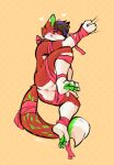  &lt;3 anthro anus canid canine character_hatoma fox gift_wrapped hatoma hi_res male mammal nude simple_background solo submissive submissive_male suggestive tohfu 