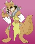  anthro canid canine clothed clothing fox hi_res jewish_mythology key lock locke_(hypnocatto) long_tongue male mammal mythological_golem mythology nastyswirls solo solo_focus tongue tongue_out 