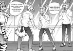  absurd_res angry anthro argument bear beastars bristled_fur brown_bear canid canine canis deer esther_(greatlizardwizard) fan_character felid female gesture group hi_res hybrid ibuki_ii_(greatlizardwizard) lagomorph lee_(greatlizardwizard) legoshi&#039;s_chimera_(beastars) leporid male mammal monochrome nervous pantherine pointing rabbit speech_bubble sunny_frostwolf tiger trevor_(greatlizardwizard) ursine wolf 