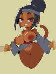  &lt;3 &lt;3_eyes accessory areola big_breasts black_hair bloons_tower_defense blush bodily_fluids breasts breath brown_body brown_fur curvy_figure dripping dual_wielding female female_focus fur genital_fluids genitals hair hair_bun haplorhine headband hi_res holding_object holding_weapon hourglass_figure huge_breasts looking_aside mammal melee_weapon monkey mostly_nude ninja_kiwi nipples primate purple_eyes pussy pussy_juice pussy_juice_drip sauda smile solo standing sweat sword teeth the_heking_(artist) weapon wide_hips 