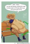  2022 5_fingers abdominal_bulge absurd_res anthro anthro_pred ariadna_(richard_birb) belly bench big_belly big_breasts blue_bottomwear blue_clothing blue_crop_top blue_footwear blue_shirt blue_shoes blue_shorts blue_topwear bottomwear breasts brown_body brown_nails brown_scales clothed clothing cobra colored_nails countershade_arms countershade_hands countershade_neck countershade_scales countershade_torso countershading crop_top digestion digital_media_(artwork) english_text female female_pred fingers footwear green_background hand_on_stomach hi_res humanoid_hands hyper hyper_belly imminent_death looking_at_own_belly looking_down nails non-mammal_breasts orange_eyes orange_sclera plantigrade pupils reptile rica431 same_size_vore scales scalie shirt shoes shorts simple_background sitting slit_pupils smile snake snake_hood soft_vore solo sound_effects speech_bubble striped_body striped_scales stripes talking_to_another talking_to_prey tan_body tan_countershading tan_scales text thick_thighs topwear vore watermark 