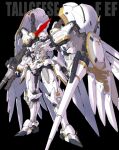  beam_rifle black_background blue_eyes character_name clenched_hands commentary_request energy_gun gundam gundam_wing gundam_wing_endless_waltz highres lance maeda_hiroyuki mecha mechanical_wings mobile_suit no_humans polearm robot science_fiction shield solo standing tallgeese_flugel weapon wings 
