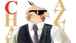  ambiguous_gender anthro avian beak bird char_aznable clothed clothing drawfee drawfee_(copyright) dress_shirt eyewear falcon falconid feathers fully_clothed gundam julia_lepetit necktie shirt solo sunglasses text topwear vest 