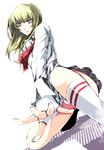  bad_id bad_pixiv_id banned_artist blonde_hair blue_eyes fingerless_gloves gloves kneehighs lili_(tekken) long_hair panties pantyshot s_tanly skirt socks solo tekken underwear white_legwear white_panties 