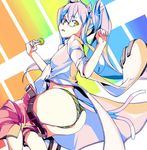  :p animal_ears animal_print ass blazblue candy cat_ears cat_tail eightman food glasses kokonoe lollipop panties pince-nez pink_hair ponytail rainbow_background tail thong tiger_print tiger_stripes tongue tongue_out underwear yellow_eyes 