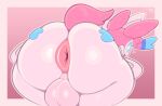  &lt;3 2023 anthro anthrofied anus artist_name balls bent_over big_balls big_butt black_nose blue_eyes border butt cute_fangs digital_media_(artwork) eeveelution frumples fur generation_6_pokemon genitals glistening glistening_body glistening_eyes huge_butt looking_at_viewer looking_back looking_back_at_viewer male nintendo nude open_mouth open_smile outline perineum pink_anus pink_background pink_body pink_border pink_fur pink_outline pokemon pokemon_(species) pokemorph presenting presenting_anus presenting_hindquarters pupils rear_view simple_background smile solo spread_butt spreading sylveon thick_thighs white_body white_fur white_pupils wide_hips 