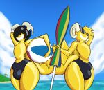  demon duo fan_character king_of_sorrow_(artist) sunny_miami tail thick_tail thick_thighs 