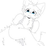  12_iona ambiguous_gender anthro blue_eyes canid canine canis changed_(video_game) fur hi_res humanoid inner_ear_fluff lin_(changed) mammal solo tail tuft white_body white_cheek_tuft white_chest white_chest_tuft white_fur white_inner_ear_fluff white_tail white_tuft wolf 