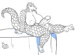  anthro balls big_breasts big_butt boo3 breasts butt claws curvy_figure genitals gynomorph hyper intersex jules_(boo3) mammal nipples pangolin solo thick_thighs voluptuous voluptuous_gynomorph 