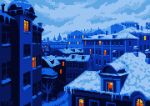  animated animated_gif bad_link bare_tree bird blinking_lights blue_theme building city cloud icicle light m178music outdoors snow tree window 