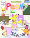  absurd_res ageplay anthro blush bow_(disambiguation) braixen changing_table chewing clothing comic cover_art daycare diaper eeveelution embarrassed female fennekin feral flareon fleareon generation_1_pokemon generation_3_pokemon generation_5_pokemon generation_6_pokemon group hi_res hydroftt infantilism male nintendo onesie oshawott peony_fiorello pikachu playing plusle pokemon pokemon_(species) poochyena preschool purrloin rasile shiny_pokemon wolfie 