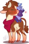  &lt;3 2018 2022 antlers arizona_cow_(tfh) artist_logo bandanna blush bovid bovine brown_body brown_fur brown_hair cattle cloven_hooves digital_drawing_(artwork) digital_media_(artwork) digital_painting_(artwork) english_text eyelashes eyes_closed female feral floppy_ears frown full-length_portrait fur hair half-length_portrait hereford_cattle hooves horn kerchief kissing logo mammal multicolored_body multicolored_fur neckerchief pink_inner_ear pink_nose pivoted_ears plushie portrait quadruped red_bandanna red_kerchief red_neckerchief signature skyie-fyire solo tail tail_tuft tan_body tan_fur text them&#039;s_fightin&#039;_herds tuft two_tone_body two_tone_fur 