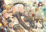  animal animal_ears ass blonde_hair breasts cameltoe cat cat_ears cat_tail highres incest kamishiro_ryuu kirishima_akari kirishima_kotone legs long_hair medium_breasts multiple_girls nipples noir_(nyan_koi) nyamsas nyan_koi! open_clothes open_shirt panties pussy_peek shirt siblings sisters socks tail tama_(nyan_koi) thighhighs twincest twins underwear yellow_eyes 