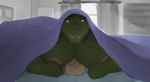  alligator bed bed_covers bedding bedroom big_breasts breast_smother breasts color_edit colored crocodilian doctordj edit female hi_res human human_edit larger_female male male/female mammal on_bed reptile scalie size_difference smaller_male smothering voluptuous 