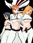  3girls arrancar bleach breasts cleavage hollow_ichigo inoue_orihime kuchiki_rukia matsumoto_rangiku multiple_girls sexy smile 