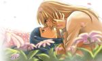  couple eugene flower fujino_shizuru imminent_kiss kuga_natsuki multiple_girls my-hime yuri 