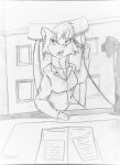  2017 anthro cats_don&#039;t_dance chair clothed clothing domestic_cat fangs felid feline felis female fur furniture hair half-closed_eyes hi_res holding_object holding_phone looking_aside looking_away mammal marcushunter narrowed_eyes open_mouth paper phone phone_call sawyer_(cats_don&#039;t_dance) signature sitting solo teeth tongue warner_brothers 