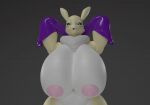  animated anthro areola bandai_namco big_breasts breasts canid canine canis digimon digimon_(species) female fur highyenaarts huge_breasts looking_at_viewer looking_pleasured mammal neck_tuft nipples nude renamon shaking_breasts simple_background smile smiling_at_viewer solo solo_focus thick_thighs tuft wiggle 