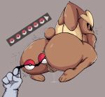  ambiguous_gender anal anal_bead_pull anal_beads anal_beads_in_ass anal_penetration anthro anus bent_over big_butt black_sclera bodily_fluids brown_body butt duo female generation_4_pokemon genital_fluids genitals hi_res huge_butt kneeling lewd_dorky looking_at_viewer looking_back lopunny nintendo object_in_ass penetration pink_eyes pokeball pokeball_anal_beads pokeball_insertion pokeball_sex_toy pokemon pokemon_(species) pussy pussy_juice sex_toy sex_toy_in_ass sex_toy_insertion 