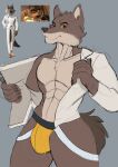  abs anthro bulge canid canine canis clothed clothing dreamworks hi_res male mammal mr._wolf_(the_bad_guys) muscular muscular_male open_clothing open_shirt open_topwear pecs raccoonthing shirt solo the_bad_guys topwear undressing wolf 