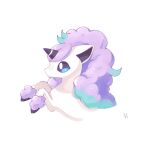  animal_focus bright_pupils commentary_request from_side galarian_ponyta highres no_humans pokemon pokemon_(creature) simple_background solo unicorn upi_(ukn18pkanother) white_background white_pupils 