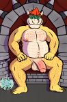 a_glitched_cat absurd_res anthro balls belly big_balls big_belly big_penis body_hair bowser chest_hair feet genitals hairy hi_res humanoid_feet male mario_bros navel nintendo nipples overweight overweight_male penis plantigrade pubes scalie solo 