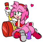  &lt;3 2016 amy_rose anthro anus boots bottomless breasts butt clothed clothing dildo dildo_in_pussy dildo_insertion dress eulipotyphlan female footwear fur genitals gloves green_eyes half-closed_eyes hammer handwear hedgehog kneeling mammal masturbation melee_weapon narrowed_eyes open_mouth penetration piko_piko_hammer pink_body pink_fur pussy sega sex_toy sex_toy_in_pussy sex_toy_insertion simple_background solo sonic_the_hedgehog_(series) tail tools toying_self vaginal vaginal_penetration watatanza weapon white_background 