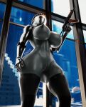  2023 3d_(artwork) aks-74u areola atomic_heart big_breasts bigdogenzo black_body blender_(software) blender_cycles blonde_hair breasts clothing digital_media_(artwork) faceless_character female genitals gun hair hi_res holding_gun holding_object holding_weapon humanoid inside knee_highs legwear machine metallic_body nipples nude pussy ranged_weapon robot robot_humanoid solo solo_focus standing stockings text the_twins_(atomic_heart) thick_thighs watermark weapon window 