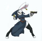  anthro big_breasts breasts female gun hi_res nun nun_bun_with_guns nun_outfit pace-maker ranged_weapon small_waist solo thick_thighs weapon wide_hips 