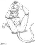  2020 anthro breasts buckteeth butt claws ear_piercing ear_ring featureless_breasts featureless_crotch feet female foot_focus fur grin hair half-closed_eyes hi_res legs_up looking_at_viewer lying mammal marcushunter murid murine narrowed_eyes navel nude on_back piercing rat rat_tail ring_piercing rodent roxeanne_leblanc signature smile smiling_at_viewer solo tail tail_between_legs teeth toe_claws whiskers 