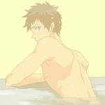  bathtub black_hair boy katekyo_hitman_reborn! khr lowres male male_focus nude water wet yamamoto_takeshi 