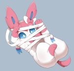  ambiguous_gender blue_body blue_inner_ear eeveelution feral fur generation_6_pokemon hi_res multicolored_body multicolored_fur nintendo pink_body pink_ears pink_fur pink_tail pokemon pokemon_(species) quadruped restrained solo sum sylveon tail white_body white_fur 