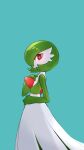  3_fingers ambiguous_gender feral fingers flower gardevoir generation_3_pokemon green_body hi_res hotarubi looking_at_viewer multicolored_body nintendo plant pokemon pokemon_(species) red_eyes solo two_tone_body white_body 