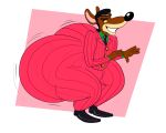  activision anthro big_butt bubble_butt butt clothing crash_bandicoot_(series) hi_res jiggling male pinstripe_potoroo smug solo suit tateshaw thick_thighs tight_clothing wide_hips 