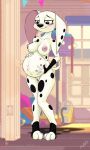  101_dalmatian_street 101_dalmatians 101_dalmatians_street anthro belly breasts canid canine canis dalmatian disney dolly_(101_dalmatians) domestic_dog female genitals hi_res mammal nipples nude pregnant pussy solo 