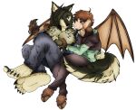  absurd_res andromorph anthro barefoot bat bovid cabra canid canine canis caprine descalzo duo feet fox goat hi_res hooves humanoid hybrid intersex male male/male mammal murcielago novio paws pies relationship wolf wolforest wolyro wolyro_wolforest 