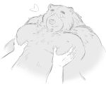  &lt;3 2023 anthro bear blush duo gadoran hi_res kemono male mammal moob_grab moobs overweight overweight_male simple_background solo_focus 
