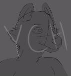  ambiguous_gender andromorph animated anthro canid canine canis cute_expression ears_back ears_up female feral fur grey grey_background grey_body grey_eyes grey_fur grey_skin greyscale gynomorph herm human humanoid intersex male maleherm mammal monochrome pivoted_ears pockyco simple_background solo taur wolf 