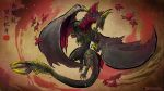  abbbbbbk asian_mythology avian bird black_body capcom claws dragon fangs flying hi_res horn japanese_text male malzeno monster_hunter mythology oriental red_body scalie simple_background solo tail tail_motion tailwag teeth text textured_background vampire western_dragon yellow_horn 