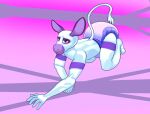  absurd_res all_fours anthro asinus crawling diaper donkey equid equine hi_res invalid_tag latex long_ears looking_at_viewer male mammal multicolored_body psycheapple tail two_tone_body 