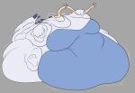  2023 3_toes 5_fingers ambiguous_gender anthro belly belly_expansion belly_inflation big_belly big_butt bloated blue_belly butt double_chin expansion feeding_tube feet fingers gamingmarko generation_2_pokemon grey_background half-closed_eyes hi_res hose_in_mouth huge_butt huge_moobs huge_thighs hyper hyper_belly immobile inflation legendary_pokemon lidded_eyes lugia medical_instrument morbidly_obese morbidly_obese_anthro motion_lines narrowed_eyes nintendo nude obese obese_anthro overweight overweight_anthro pokemon pokemon_(species) scientific_instrument simple_background sitting solo sound_effects swallowing thick_thighs toes weight_gain 