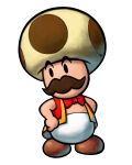  1boy boots bow bowtie brown_footwear facial_hair highres mario_&amp;_luigi:_partners_in_time mario_&amp;_luigi_rpg mario_(series) mustache official_art red_bow red_bowtie simple_background toadsworth_the_younger transparent_background 