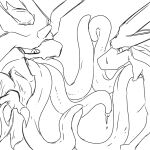  ambiguous_gender ancient_pokemon duo feral generation_2_pokemon legendary_pokemon long_tongue multi_tongue nintendo paradox_pokemon parasitedeath pokemon pokemon_(species) sevi_blaze suicune tongue walking_wake 