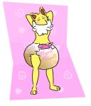  &lt;3 anthro blush bodily_fluids cedric_the_hypno clothed clothing craigs.ink curvy_figure diaper diaper_fetish eyes_closed feces full_diaper fur generation_1_pokemon genital_fluids humanoid hypno_(pokemon) male messy_diaper neck_tuft nintendo pink_background pink_heart pokemon pokemon_(species) pooping satisfied_look simple_background soggy_diaper soiled_diaper soiling soiling_diaper solo spiral text_on_diaper tuft urine wearing_diaper wet_diaper wetting wetting_diaper white_body white_fur yellow_body yellow_fur 