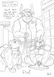  2020 age_difference all_fours animal_mask anthro anthro_on_anthro backpack bear beard biceps bovid bovine bulge cattle chaps chastity_cage chastity_device cigar clothing collar comic dialogue dominant dominant_male english_text facial_hair father father_and_child father_and_son football_gear group hand_on_head hi_res horn humor incest_(lore) jockstrap leash male male/male mammal mask mature_male mind_break monochrome muscular muscular_male navel older_male overweight overweight_male parent parent_and_child pecs petplay plaguedobsession public public_humiliation public_slave pun puppyplay ringed_eyes roleplay rubber rubber_clothing rubber_suit son submissive submissive_male text time_skip topwear trio underwear vest whistle_(object) younger_male 