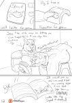  2019 age_difference anthro anthro_on_anthro bear beard clothing collar comic contract degradation dialogue dominant dominant_male duo english_text facial_hair father father_and_child father_and_son football_gear hi_res incest_(lore) laugh laughing_at male male/male mammal mature_male monochrome muscular muscular_male older_male overweight overweight_male parent parent_and_child plaguedobsession rubber rubber_clothing rubber_suit signed_document son submissive submissive_male text younger_male 