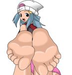  barefoot feet highres hikari_(pokemon) pokemon poorly_drawn soles toes 